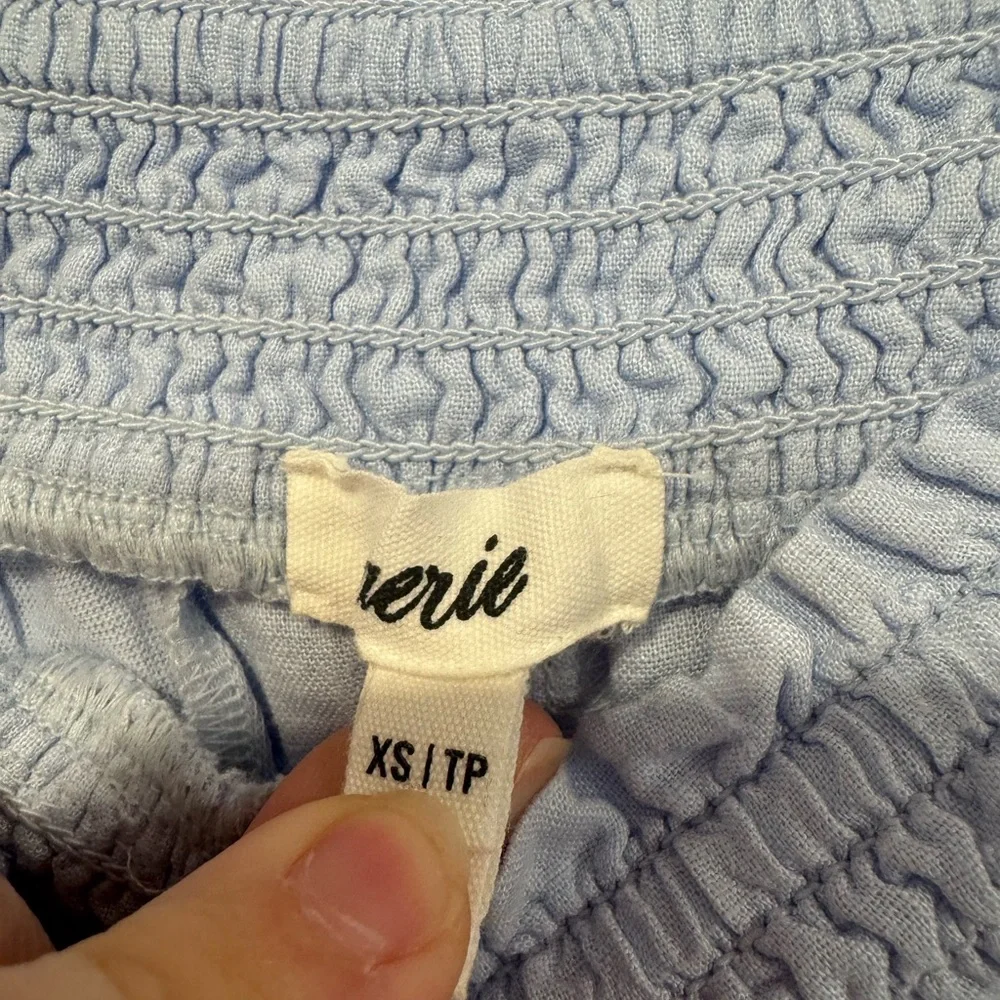 Light Blue Women's Aerie‎ linen type shorts